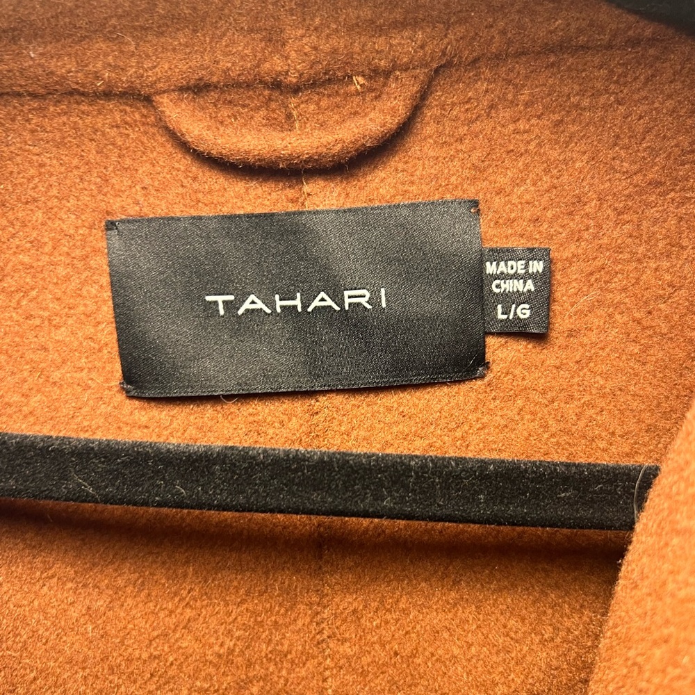 Tahari Camel Open Front Coat - Picture 2 of 6